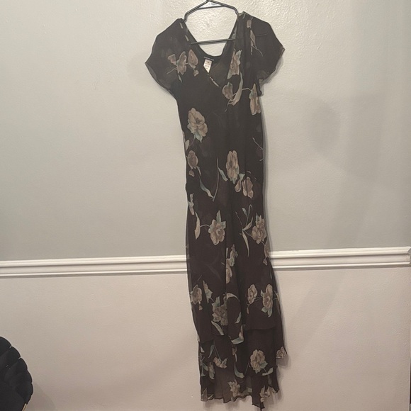 Vintage Jones New York size 16Floral Black Dress - Picture 1 of 4